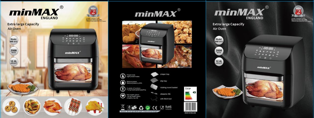 12.0L ,2000W MIF-912 minMAX extra-large capacity Air oven