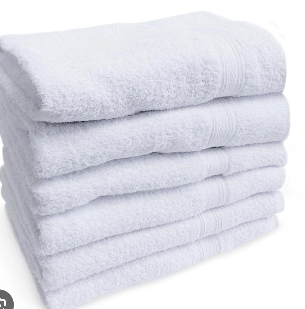 3 pieces 70*140 adult size white towels