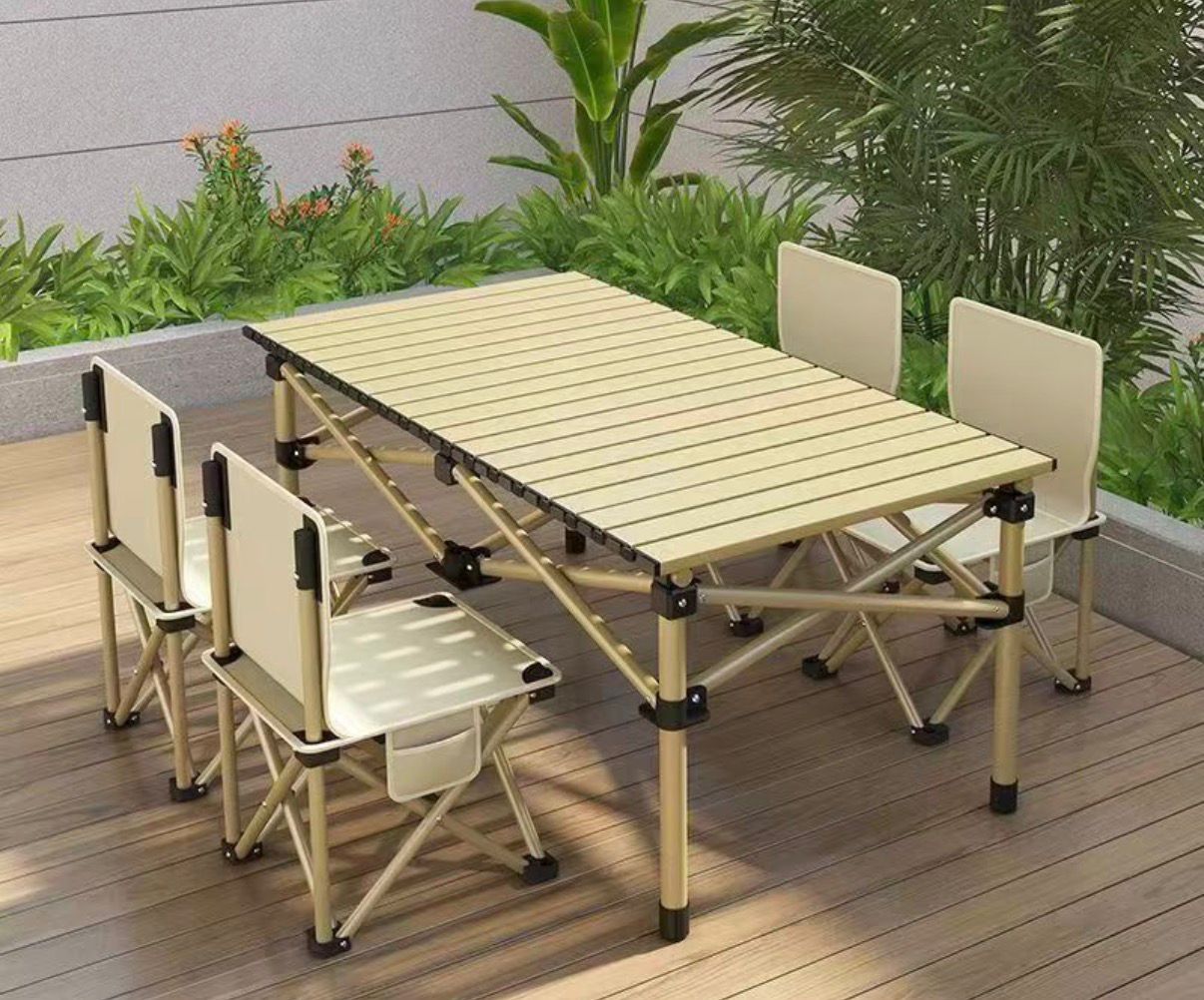 Camping chair and table set