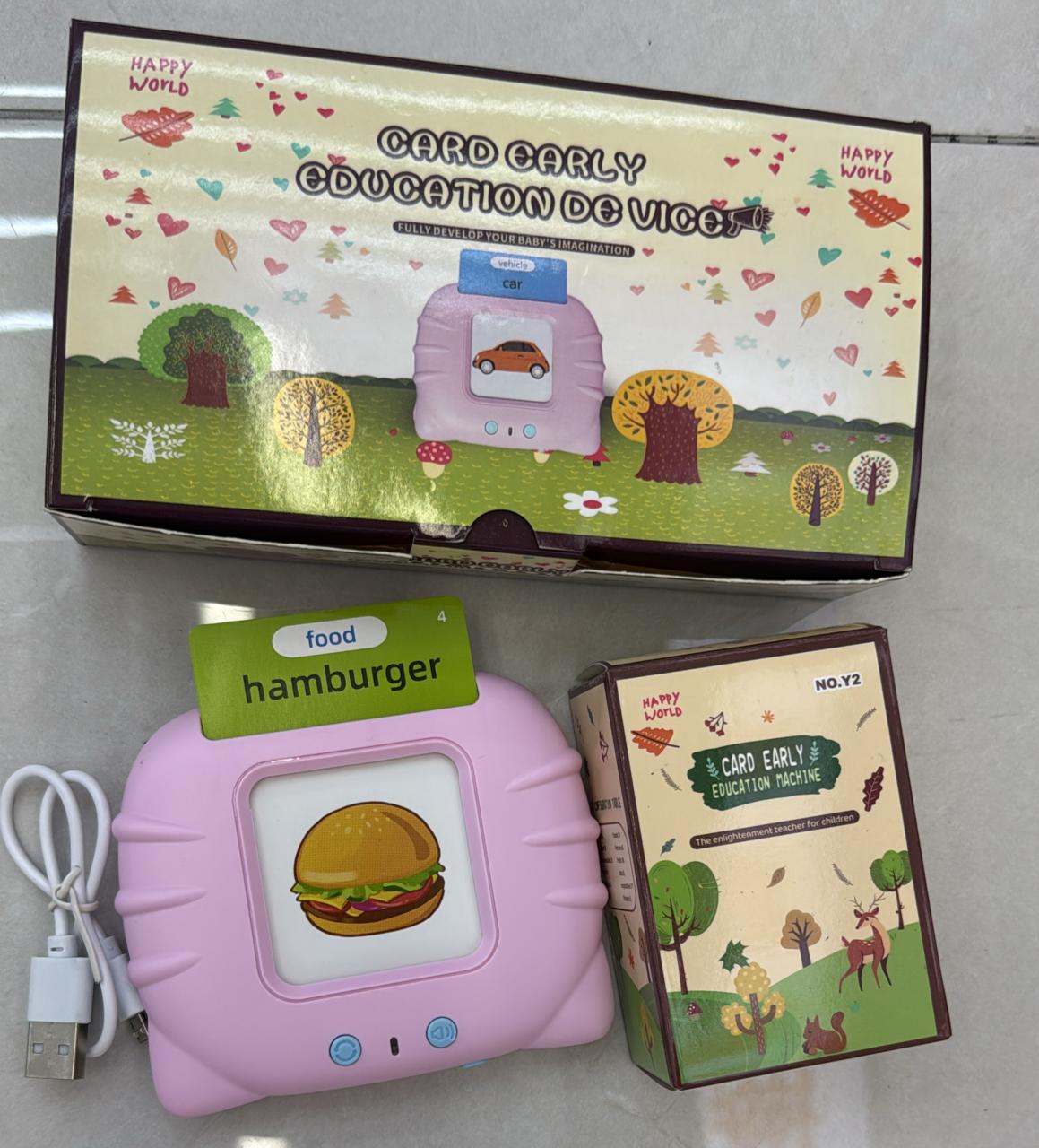 Chargeable dictation card reader