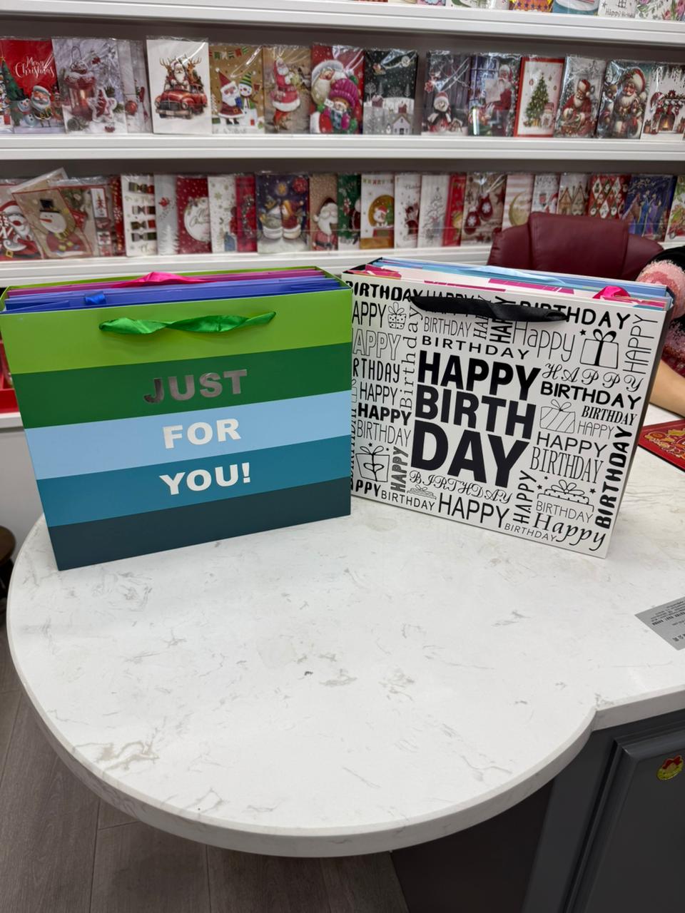 A4 Christmas themed gift bags available set of 3 with cards