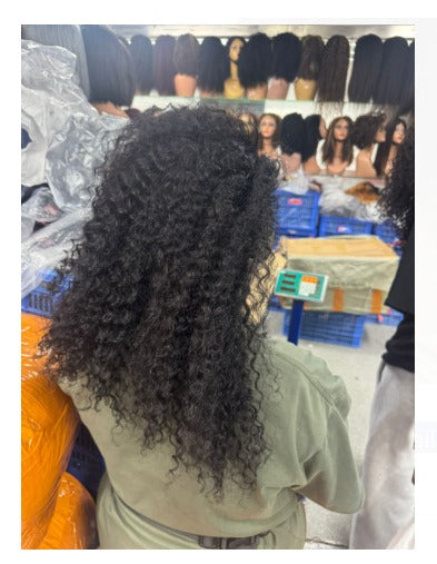 16 inch water curl available in black and blonde