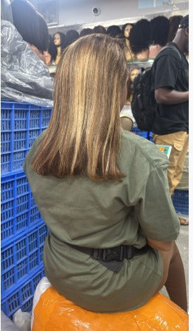 16 inch human hair. available in black and the color on the photo