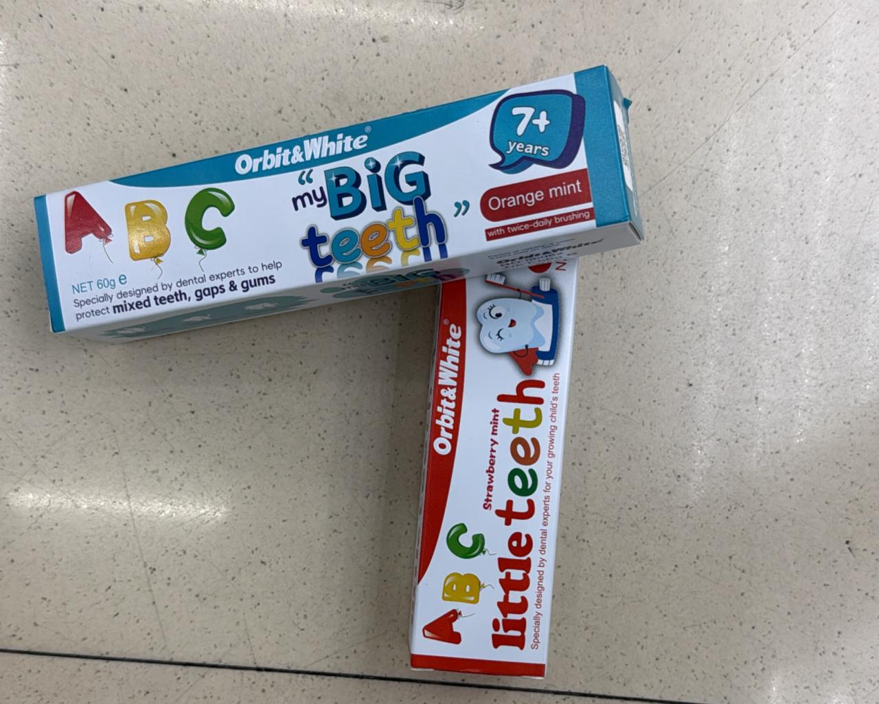 Pack of 6pcs kids toothpaste