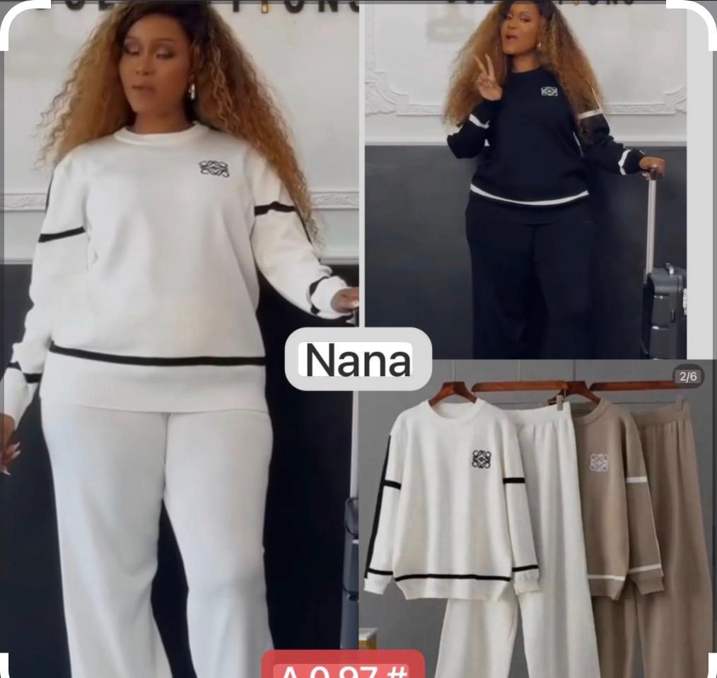 2 pc classy set Available in black, white , and suitable for ladies size 8, 10, 12,14,16