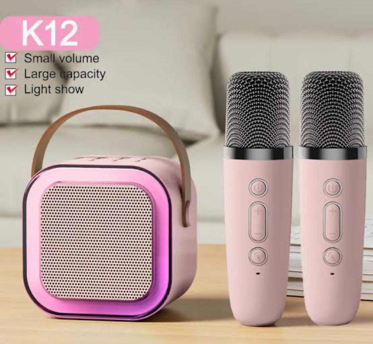 2 mics karaoke speaker ideal for family bonding session for kids and adults