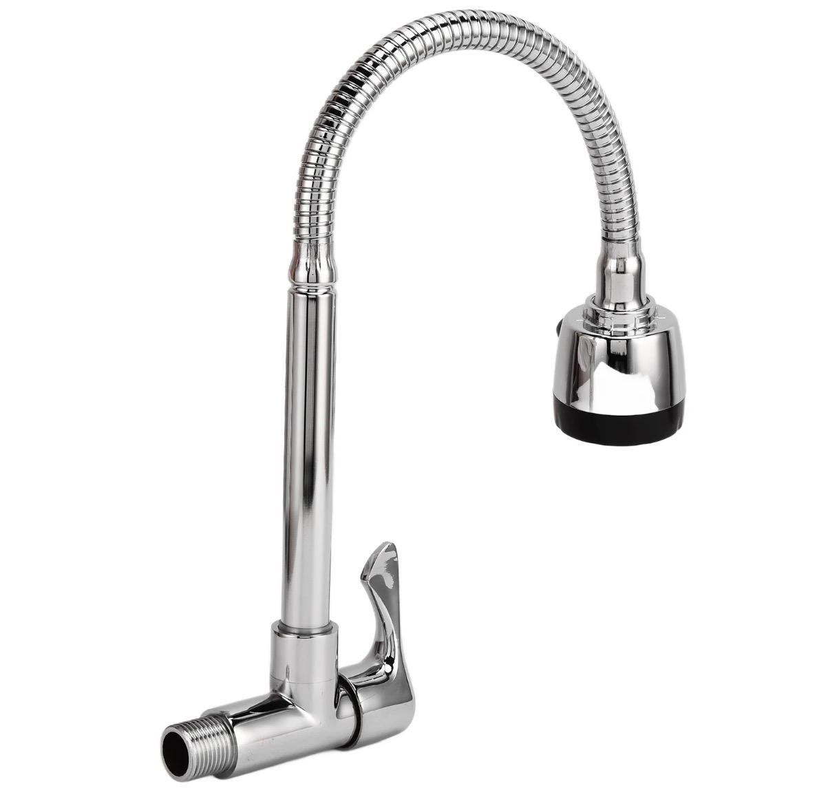 Rotating kitchen faucet