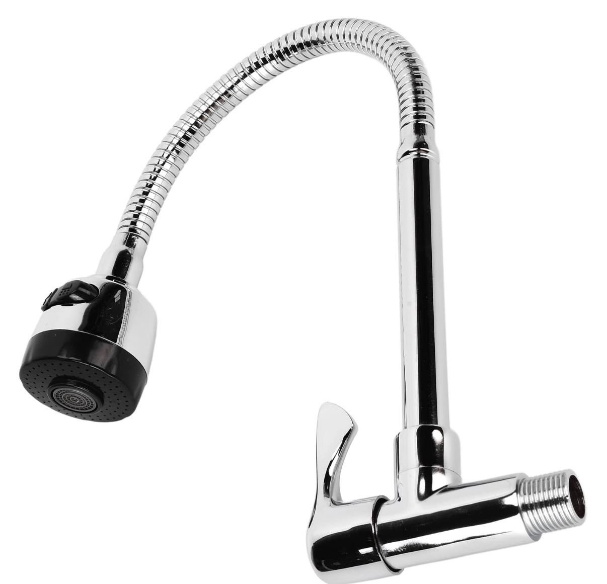 Rotating kitchen faucet