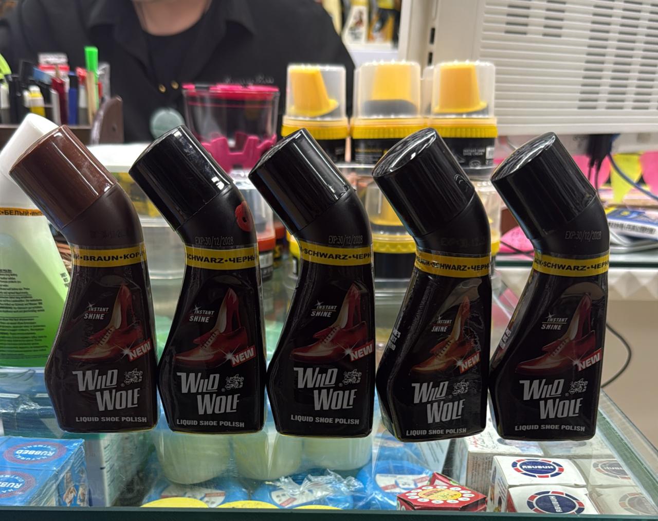 75ml liquid shoe polish 5pcs