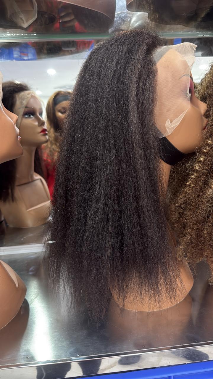16 inch natural human hair yaki
