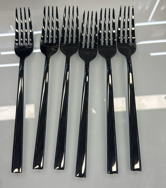 Chrome black very beautiful high quality 6 pcs spoon set