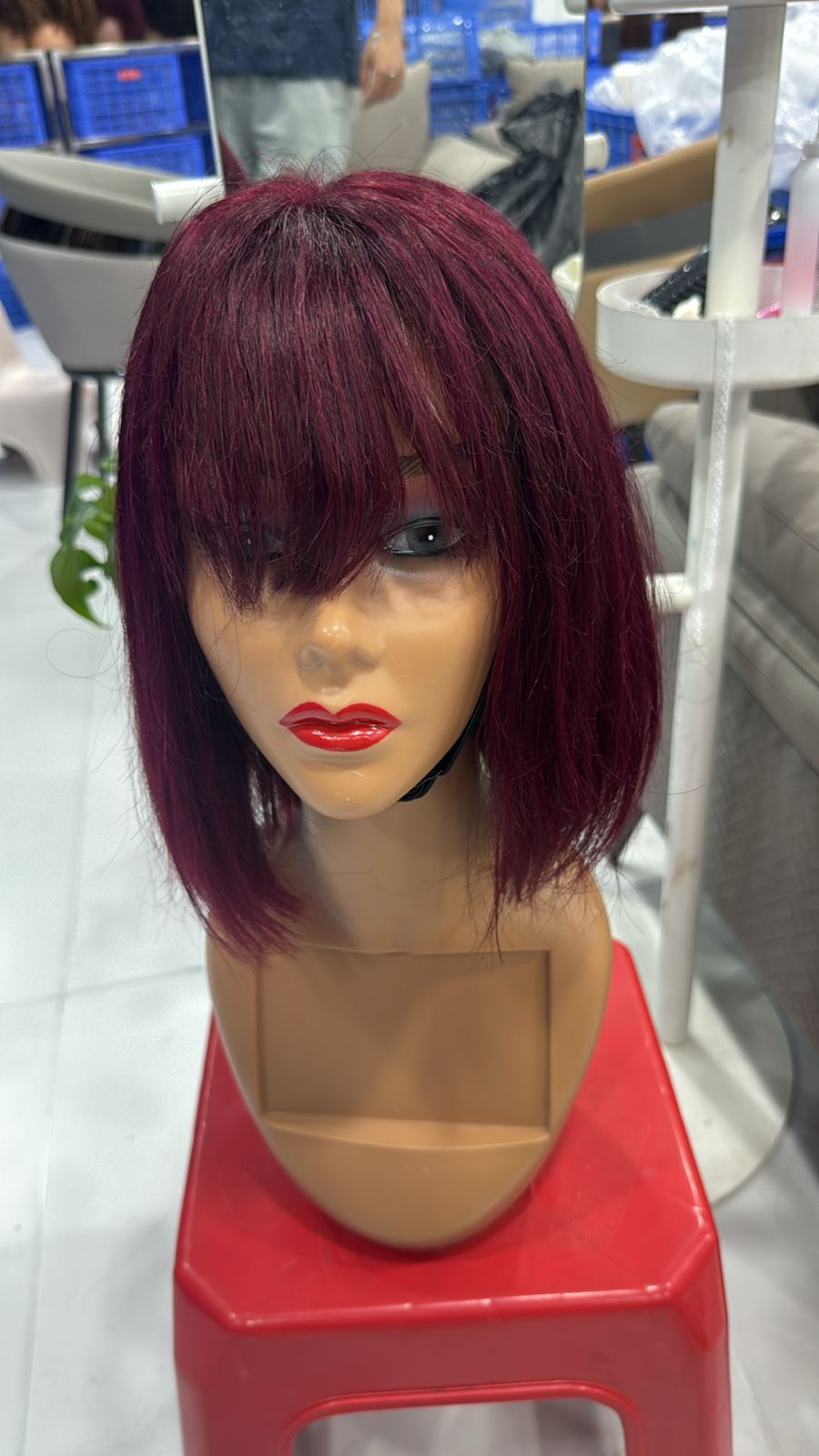 10 inch fringe human hair wig