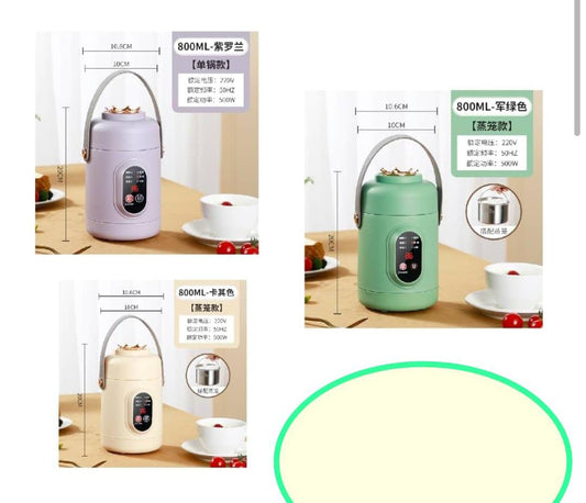 Electric dish. (warms the food by just connecting to the socket)