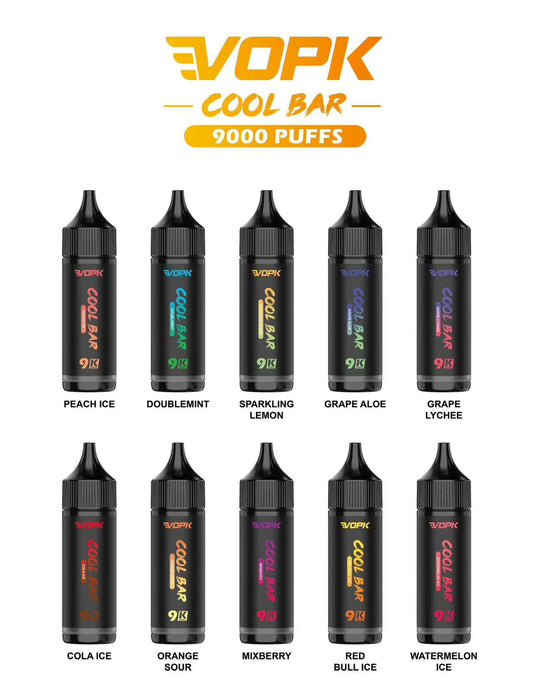 2 pcs different flavors vapes with  9000 puffs each vape