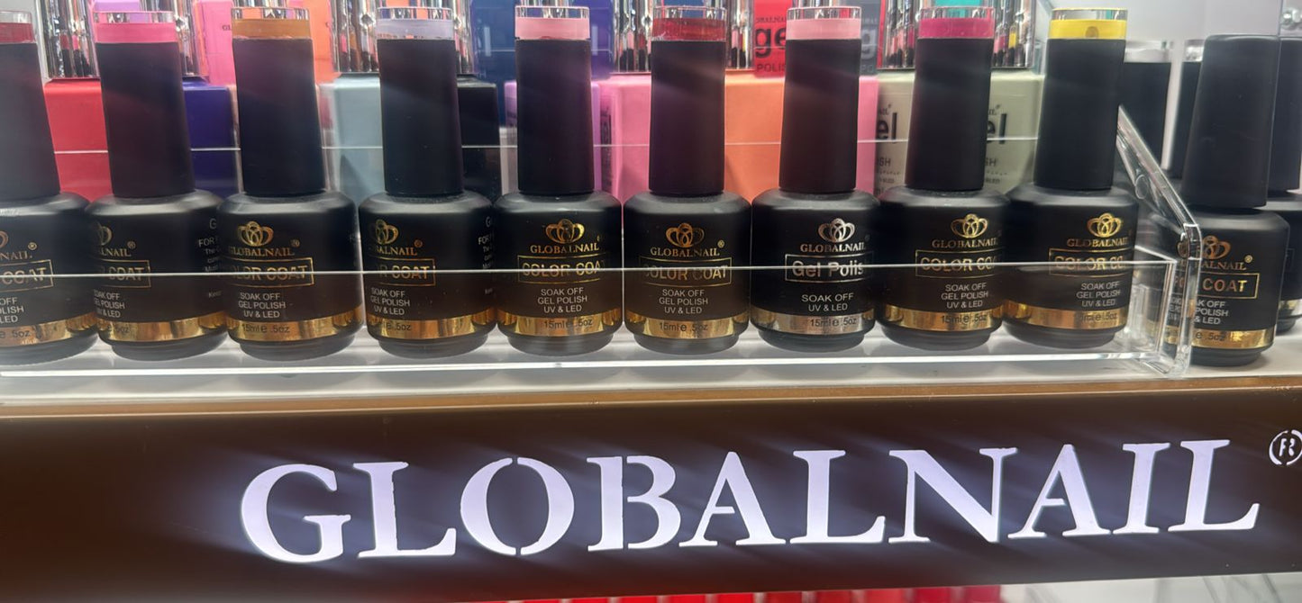 global nail color coat. soak off gel polish UV&LED (6 pcs)