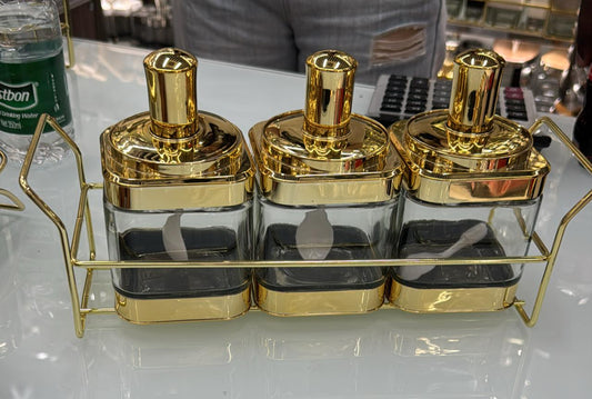 3 pcs sugar dish set with Stand