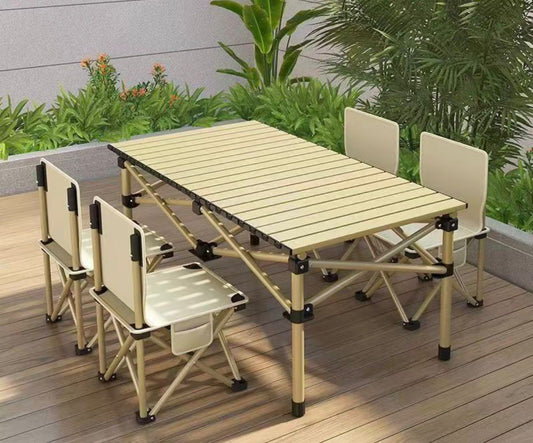 Camping chair and table set