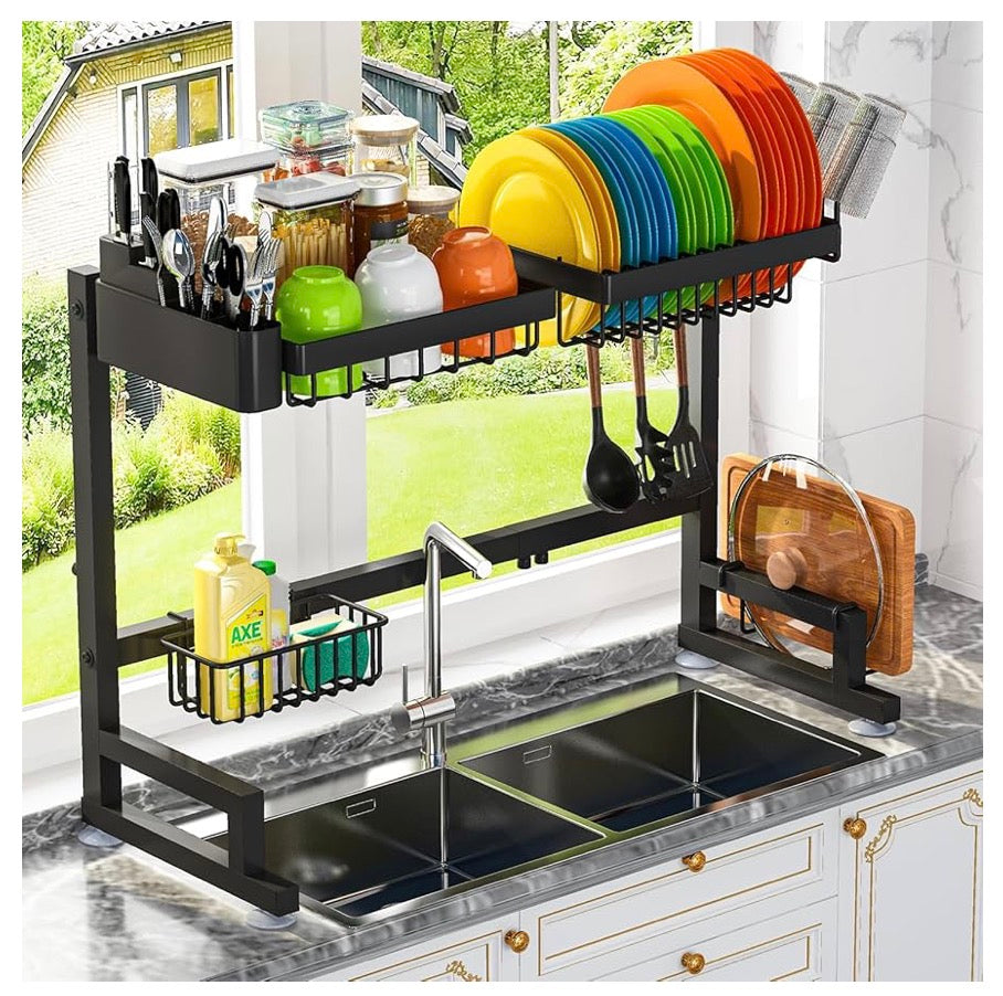 85cm double sink dish rack