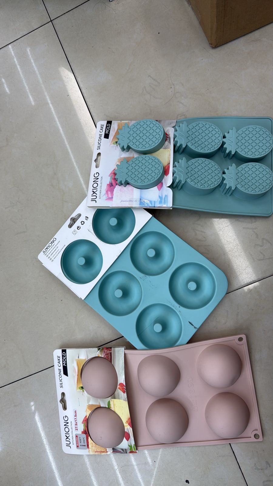 Silicon 3 pcs baking cake moulds