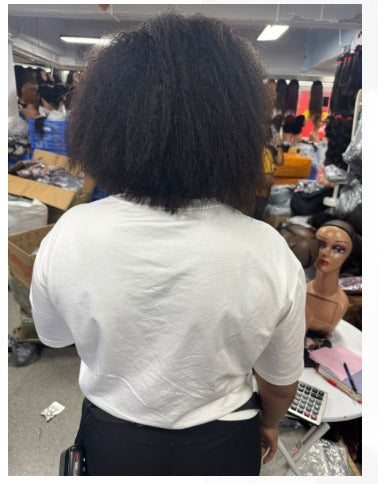 10 inch kinky natural hair look
