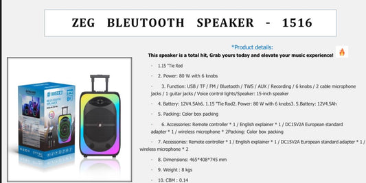 party boombox bluetooth speaker with a mirophone