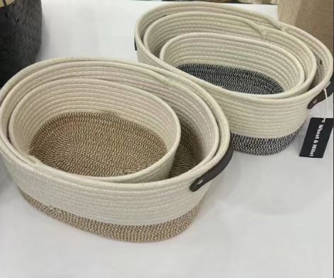 3pc storage woven baskets