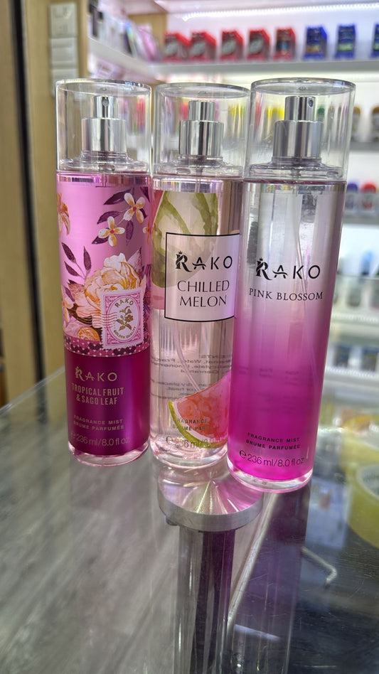 Pack of 3 pcs each 236ml Rako body mists
