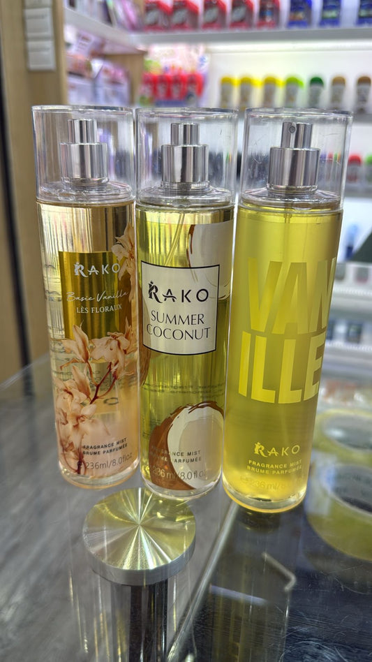 Pack of 3 pcs each 236ml Rako body mists at 700