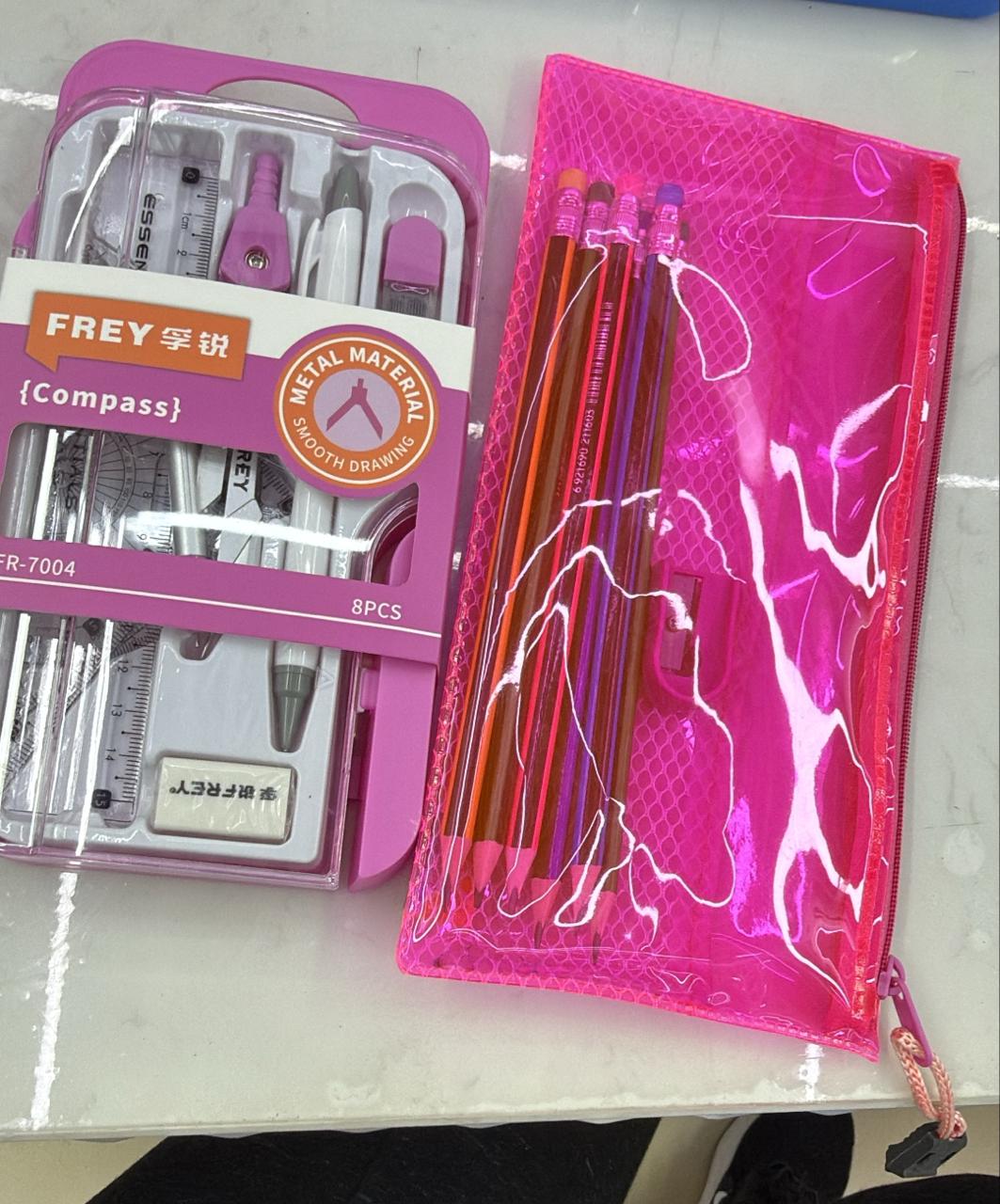 Girl pack pencil and Geometry Set