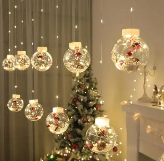 3mtr double layer hanging santa Christmas lights design