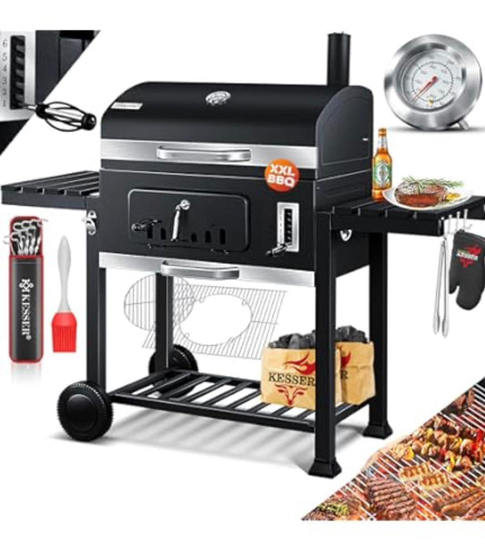 portable charcoal BBQ smoker & grill