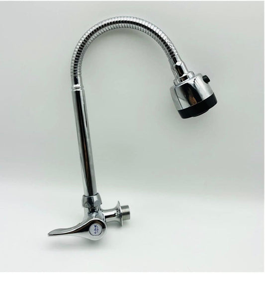 Rotating kitchen faucet