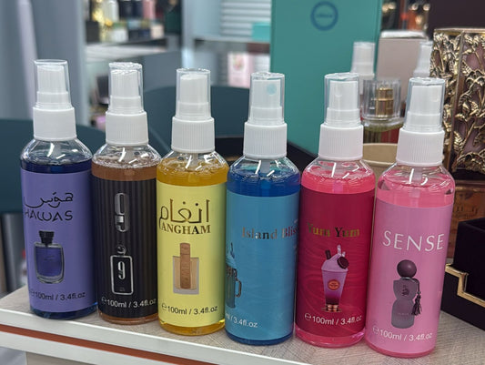 6 pcs assorted 100ml body mists