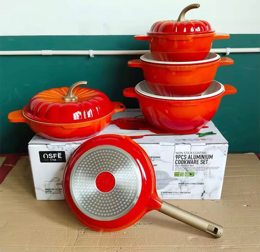 Aluminum pumpin shape OsFe cookware