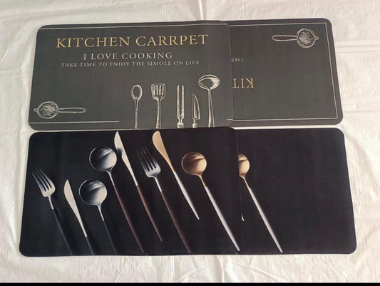 2pc set rubber kitchen Mats