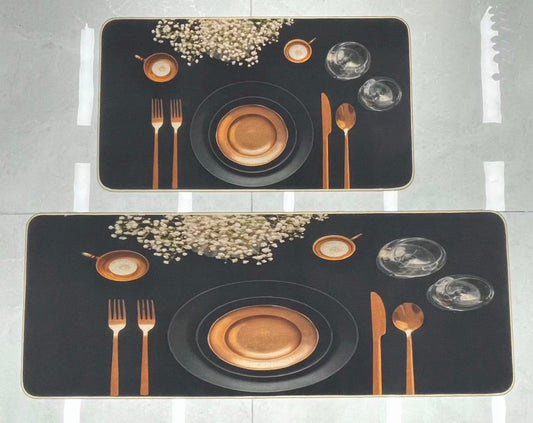 2pc set rubber kitchen Mats