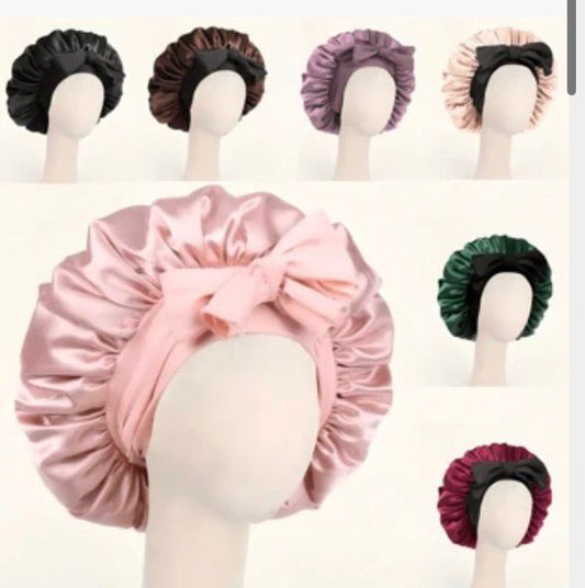 6 pcs assorted silky luxurious bonnets