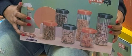 6pc storage jar
