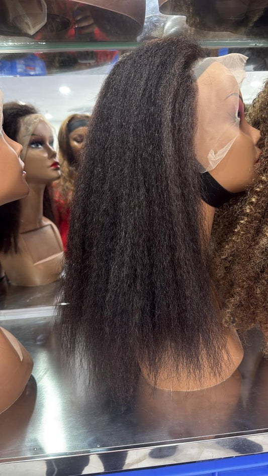 16 inch natural human hair yaki