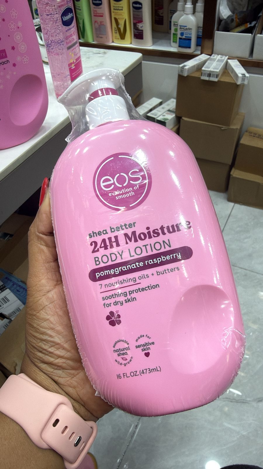 EOS Shea Better 24H Moisture Body Lotion – Pomegranate Raspberry