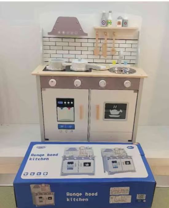 Wooden Kids play kitchen set