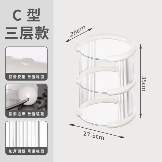 3-layer high quality perfume organizer available in white