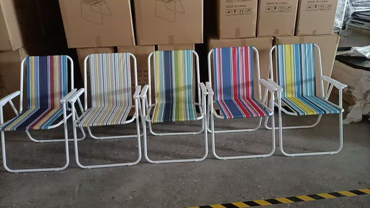 Foldable multi color camping chairs Preoder