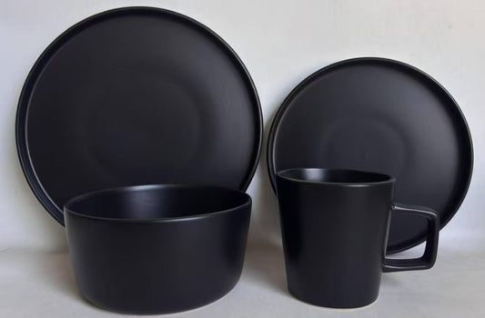 16 pcs dinner set Black